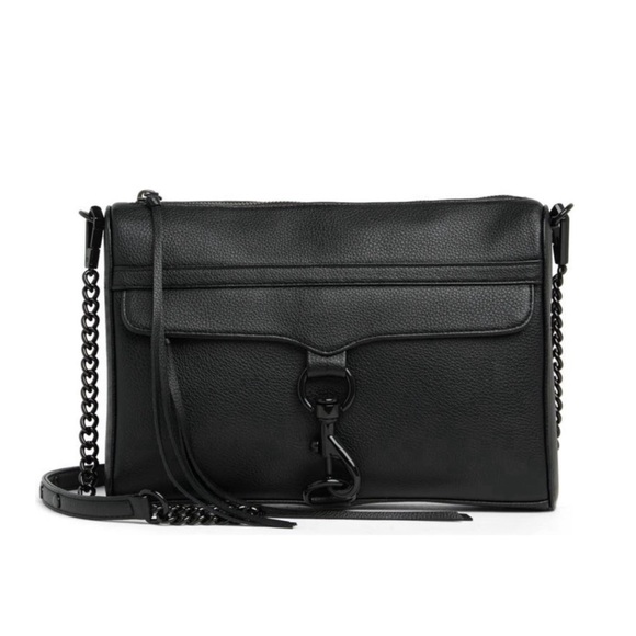 REBECCA MINKOFF MAC Black Leather Crossbody Bag - Picture 1 of 13